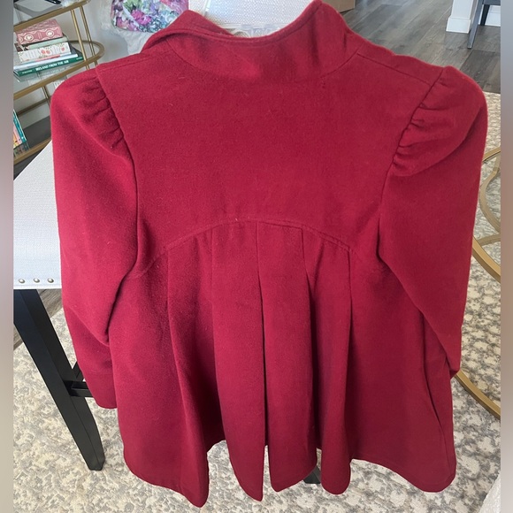 Free People Red Peacoat Pleated Back , Size 6 - Picture 9 of 9